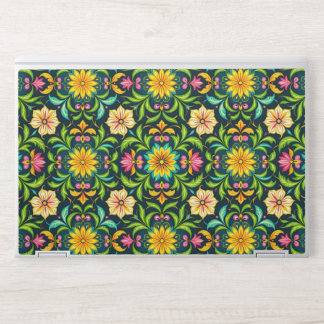 Floral Ornamental Pattern in Vibrant Colors HP Laptop Skin