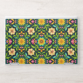 Floral Ornamental Pattern in Vibrant Colors HP Laptop Skin