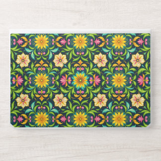 Floral Ornamental Pattern in Vibrant Colors HP Laptop Skin