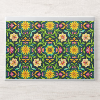 Floral Ornamental Pattern in Vibrant Colors HP Laptop Skin