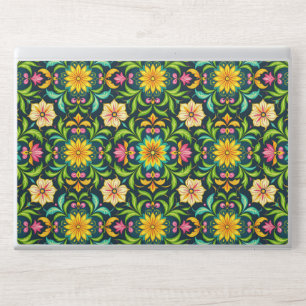 Floral Ornamental Pattern in Vibrant Colors HP Laptop Skin