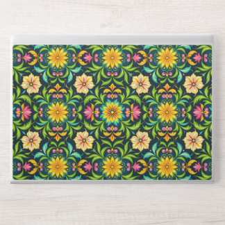 Floral Ornamental Pattern in Vibrant Colors HP Laptop Skin
