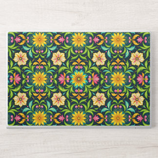 Floral Ornamental Pattern in Vibrant Colors HP Laptop Skin