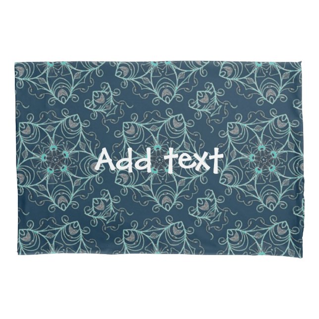 Floral ornamental print pillow case (Front)