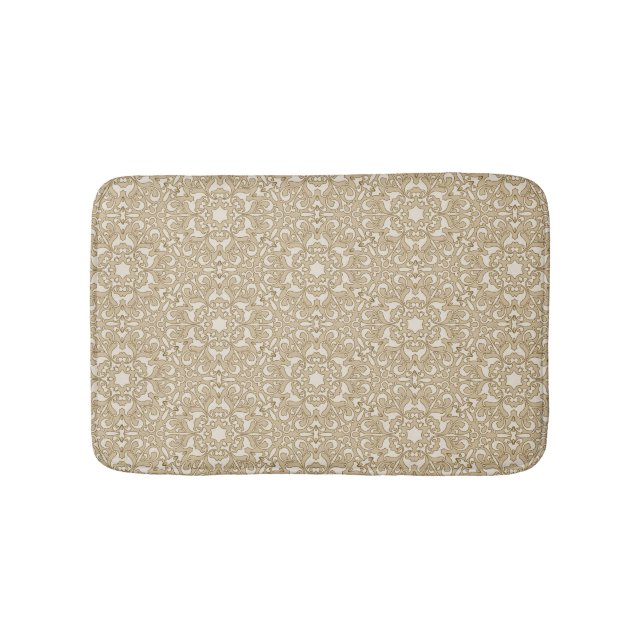 Floral ornate background bathroom mat (Front)