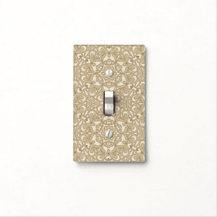 Floral ornate background light switch cover