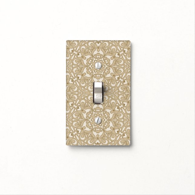 Floral ornate background light switch cover (In Situ)