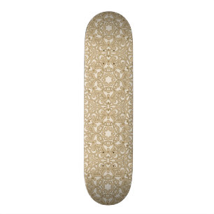 Floral ornate background skateboard deck