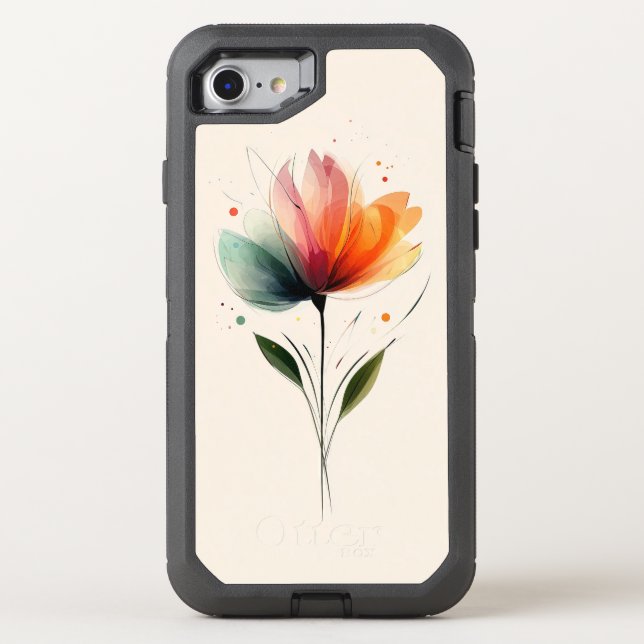 Floral Otterbox iPhone Case (Back)