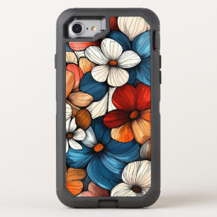 Floral OtterBox Defender iPhone SE/8/7 Case
