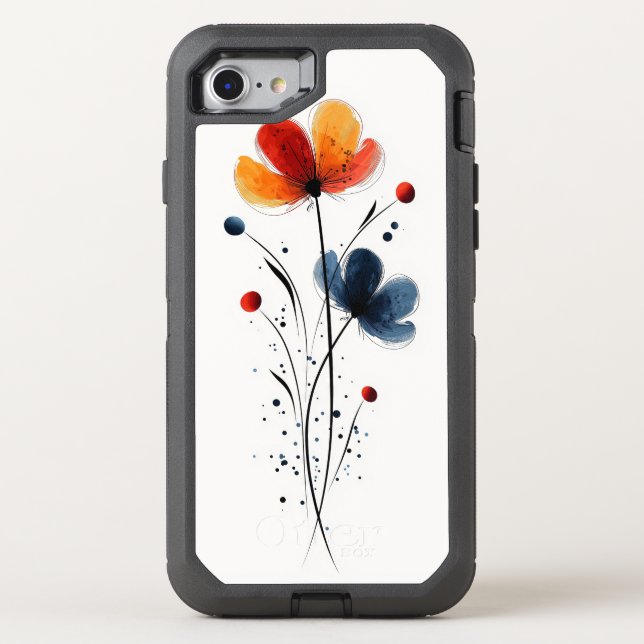 Floral Otterbox iPhone Case (Back)