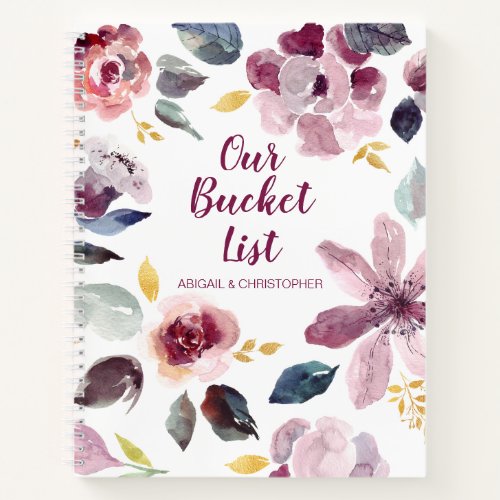 Floral Our Bucket List Keepsake Journal