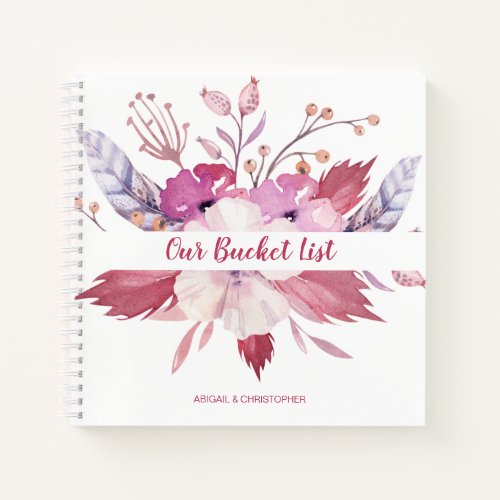 Floral Our Bucket List Keepsake Journal