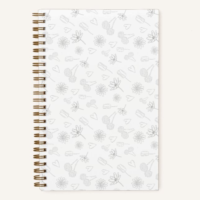 Floral Outline Notebook (Front)