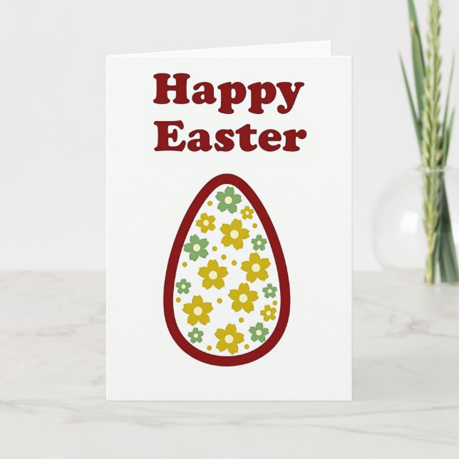 Floral Ovoid Pattern Season Card (Front)