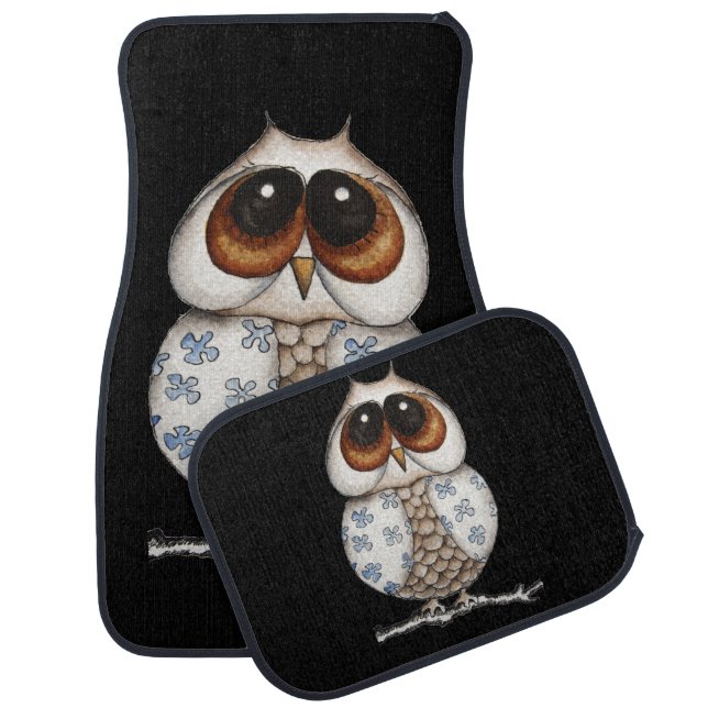 Floral Owl Car Mats Full Set (Set)