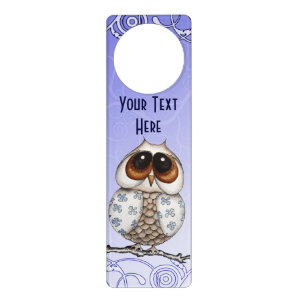 Floral Owl Customizable Door Hanger
