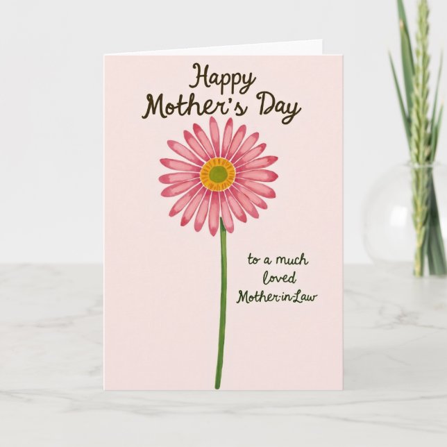 Floral Painted Mothers Day Card (Front)