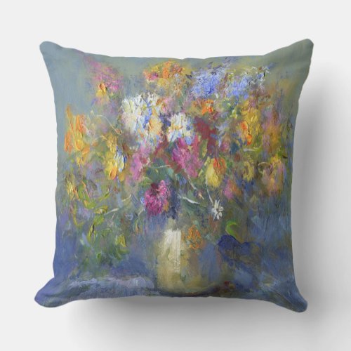 Floral Painting Art Pillow