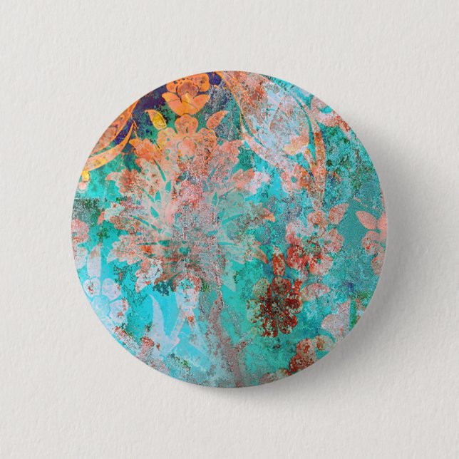 Floral Painting Button (Front)