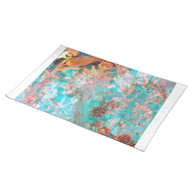 Floral Painting Cloth Placemat (On Table)