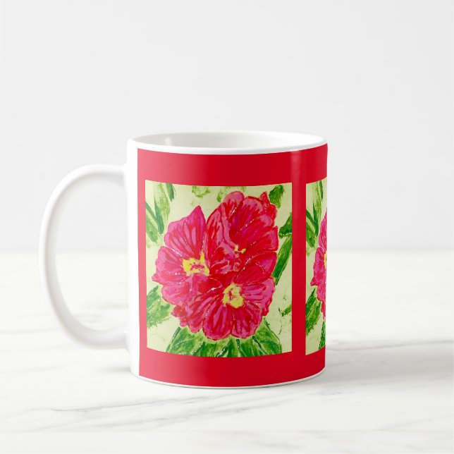 Floral Painting Designed Mug (Left)