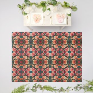 Floral Painting on Floor Outdoor Rug
