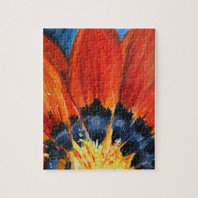 Floral Painting Orange Leaves Jigsaw Puzzle (Vertical)