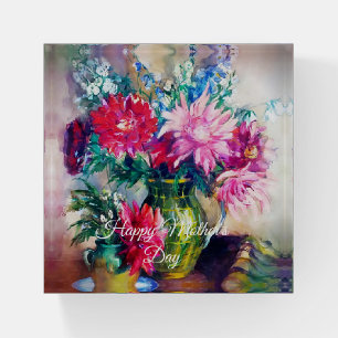 Floral painting paperweight