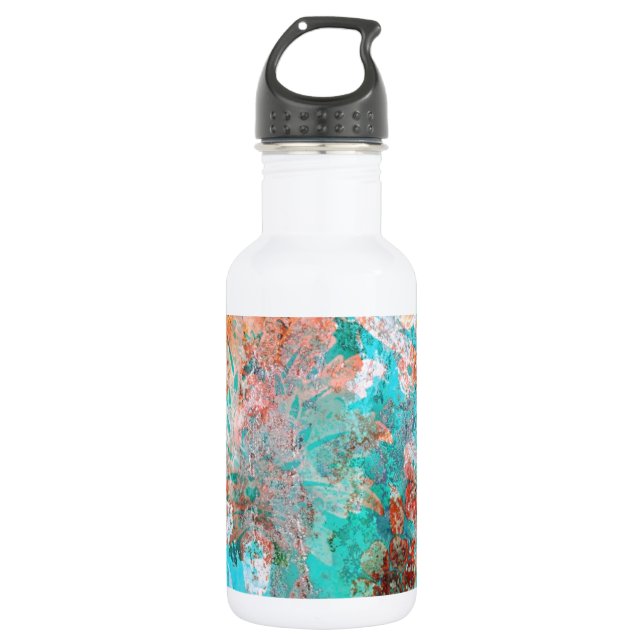 Floral Painting Stainless Steel Water Bottle (Front)