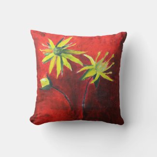 Floral Painting Throw Cushion 41 cm x 41 cm