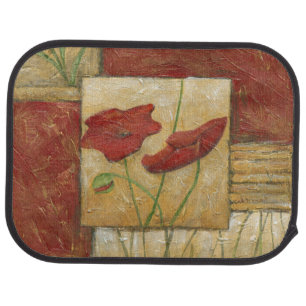 Floral Painting with Visible Brush Strokes Car Floor Mat