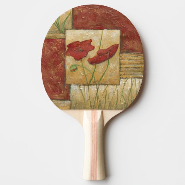 Floral Painting with Visible Brush Strokes Ping-Pong Paddle (Front)