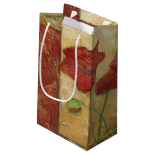 Floral Painting with Visible Brush Strokes Small Gift Bag