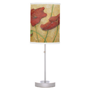Floral Painting with Visible Brush Strokes Table Lamp