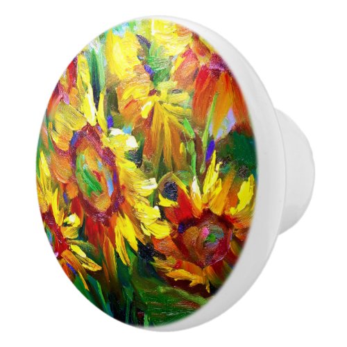 Floral Paintings Ceramic Knobs