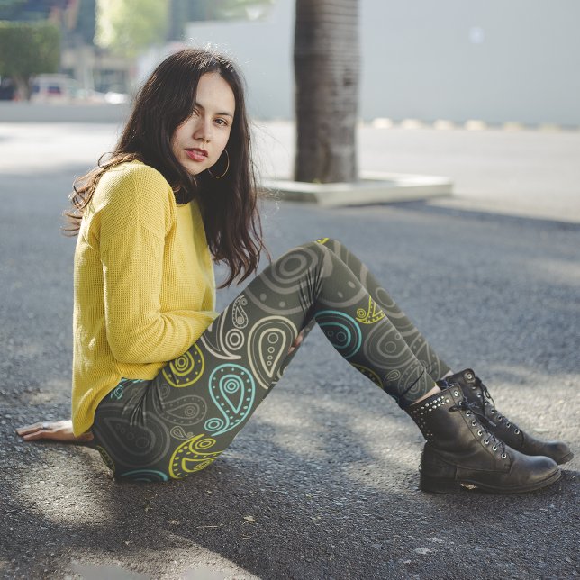 Floral Paisley Capri Leggings (Creator Uploaded)