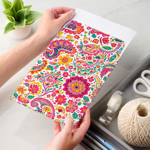 Floral Paisley Pattern Spring Colours Envelope Mailers