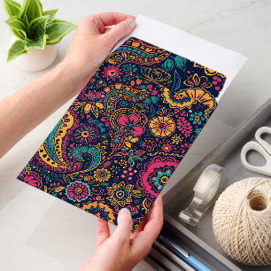 Floral Paisley Pattern Summer Colours Envelope Mailers