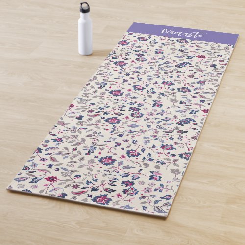 Floral Paisley Pattern Yoga Mat