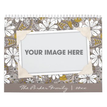 Floral Paisley Scrapbook Calendar by wrkdesigns at Zazzle