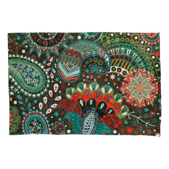 Floral paisley: seamless pattern elements. pillow case (Front)