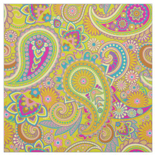 Floral Paisley seamless pattern I + your ideas Fabric