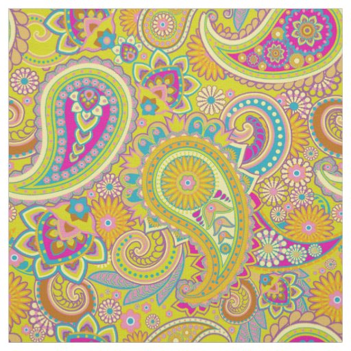 Floral Paisley seamless pattern I + your ideas Fabric