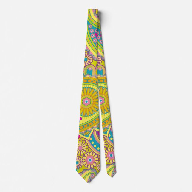 Floral Paisley seamless pattern I + your ideas Tie (Front)