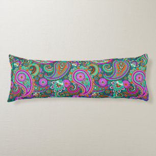 Floral Paisley seamless pattern II + your ideas Body Pillow