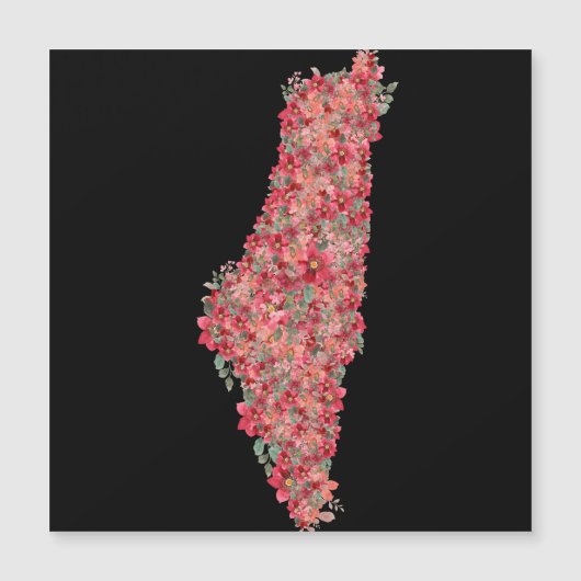 Floral Palestine map art-freedom for palestinians (Front)