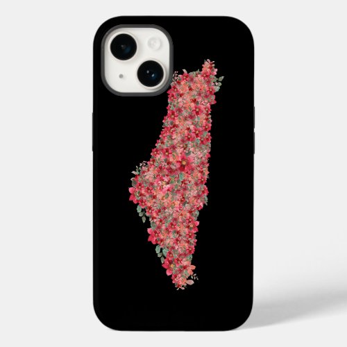 Floral Palestine map art_freedom for palestinians  Case_Mate iPhone 14 Case