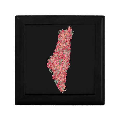 Floral Palestine map art_freedom for palestinians  Gift Box