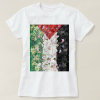 Floral Palestine Map - Free Palestine Map T-shirt